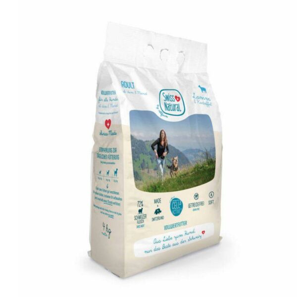 Swiss_Natural_Soft_Adult_Lammas_4_kg_koiran_puolikostea_taysravinto