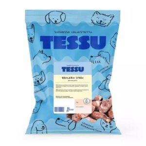 TESSU_kotimainen_Broilerinsydan_1kg_taydennysrehu_koirille
