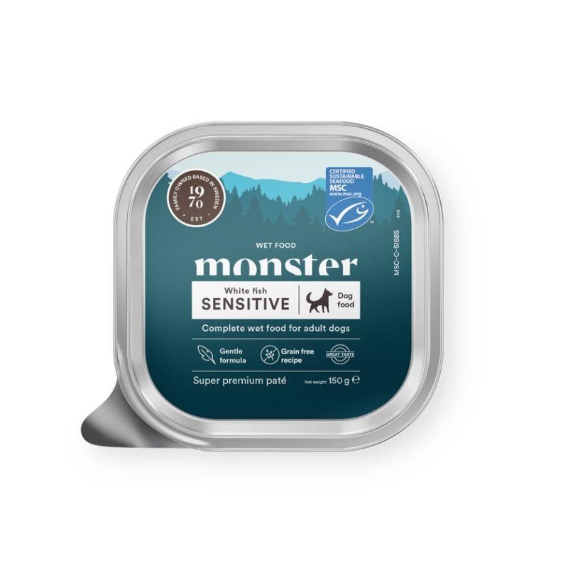Monster_Dog_Adult_Sensitive_Fish_Pat____Viljaton_markaruoka_herkkavatsaisille_aikuisille_koirille_150_g