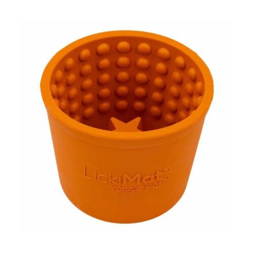 LickiMat_Yoggie_Pot_Oranssi___virikekuppi_koiralle
