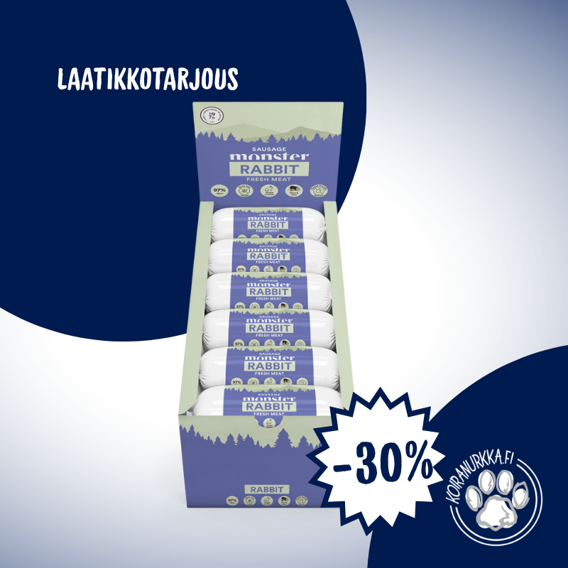 Monster Treenimakkara Kani 12 × 400 g – laatikkotarjous