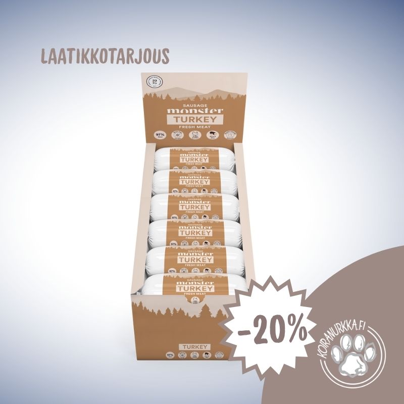 Monster Treenimakkara Kalkkuna 12 × 400 g