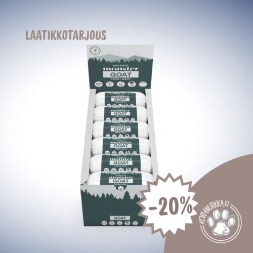 Monster Treenimakkara Vuohi 12 × 400 g – laatikkotarjous